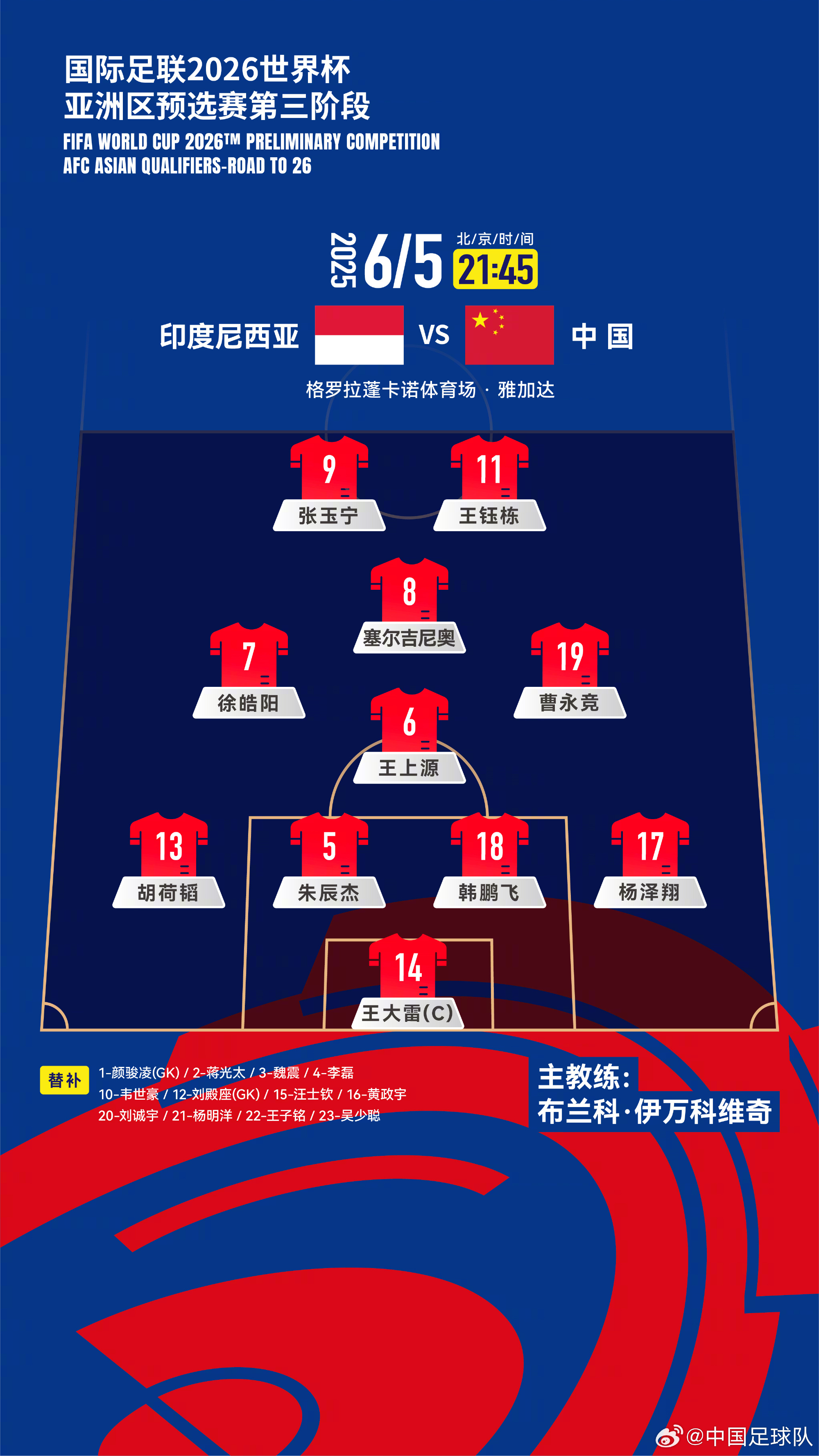 遭遇四连败后，中国男足提前无缘美加墨世界杯